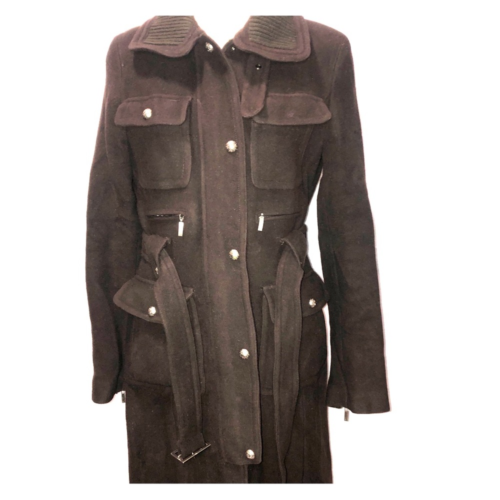 Gorgeous brown full length wool coat by Laundry.